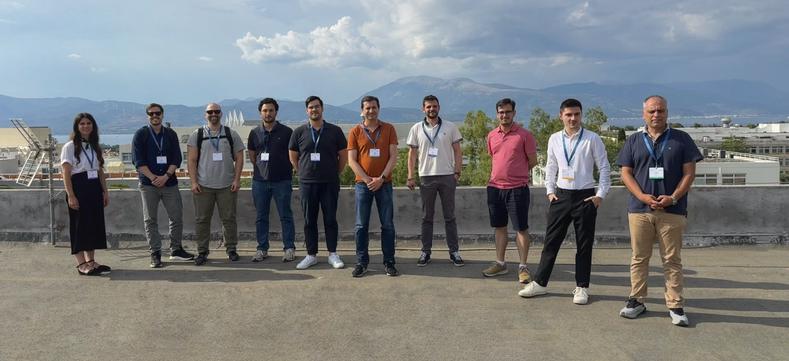 Attendees on the roof of the university